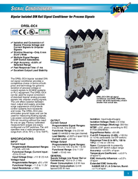 Thumbnail of document Data Sheet - DRSL-DC4 DIN Rail Signal Conditioner for Bipolar Process Inputs